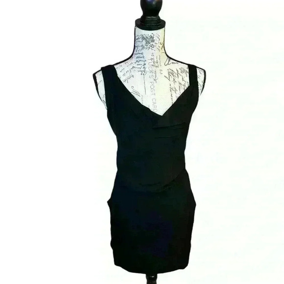 Theory Dresses & Skirts - THEORY BLACK Dreas with Unique Neckline and Pockets 🖤